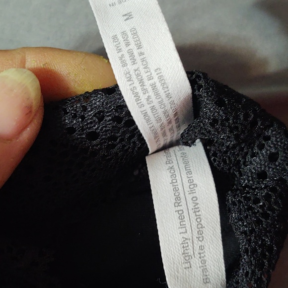 Auden black lace, lightly lined racer back bralette. Size M. - Picture 4 of 4